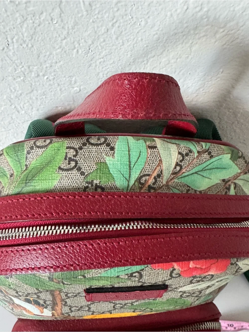 Gucci Tian GG Supreme Backpack  Floral Bird Mini Backpack